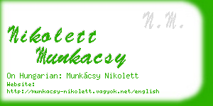 nikolett munkacsy business card